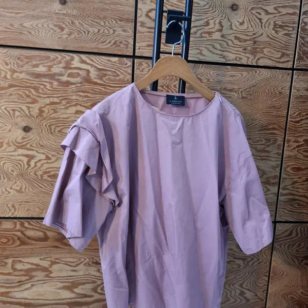 [BUNJANG] Lanvin Women's Pink Blouse with Frill Sleeves / 랑방 여성 블라우스 핑크색