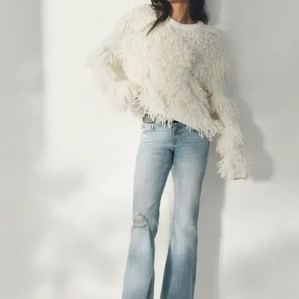 [BUNJANG] H&M Low Rise Flare Jeans Light Denim Blue / H&M 로우라이즈 플레어 진: 라이트 데님 블루