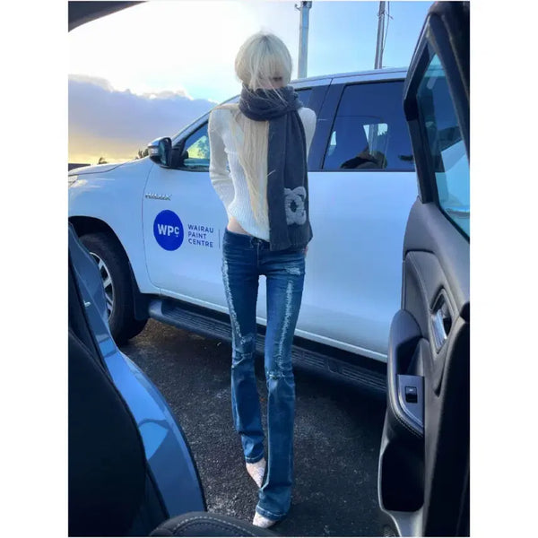 [BUNJANG] RASE LE SOL Low-Rise Skinny Flare Jeans / RASE LE SOL 팬츠 청바지 플레어진 로우라이즈 스키니진