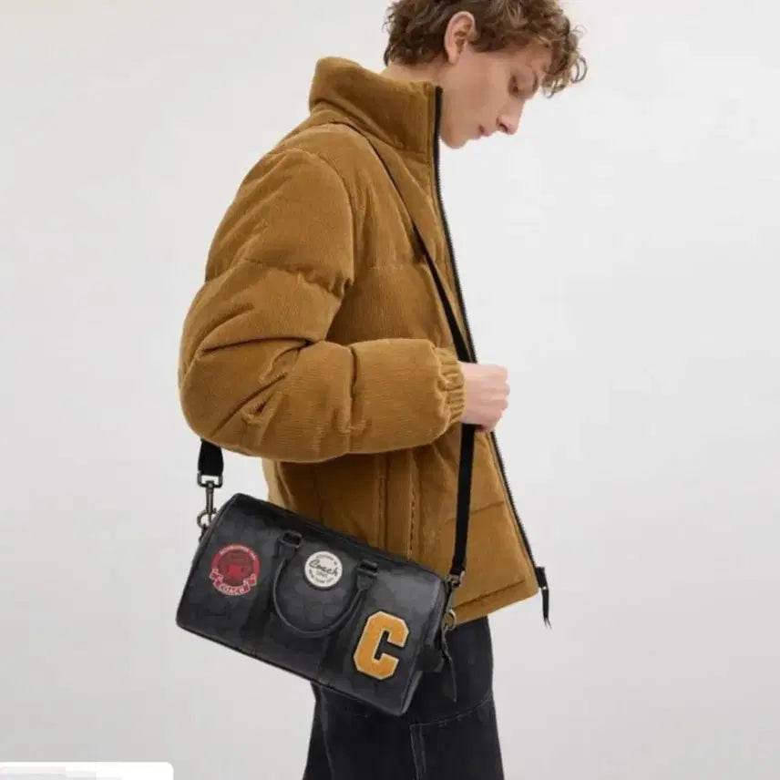 [BUNJANG] Coach Signature Patch Duffle Bag / 코치 패치 더플백 시그니처 미착용