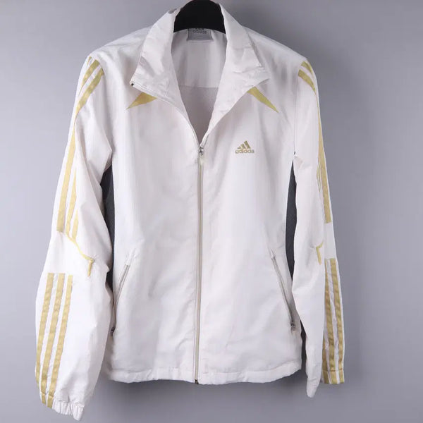[BUNJANG] Adidas White Gold Woven Windbreaker Jacket (Size 95) / (여성) 아디다스 화이트골드 우븐 바람막이 자켓 (95)