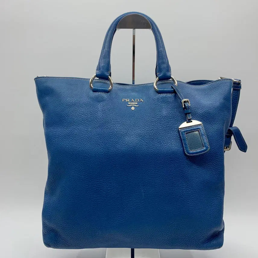 [BUNJANG] Prada Vitello Daino Tote Bag Blue / 267003637 프라다 비텔로 다이노 토트백 블루