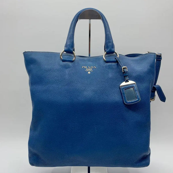 [BUNJANG] Prada Vitello Daino Tote Bag Blue / 267003637 프라다 비텔로 다이노 토트백 블루