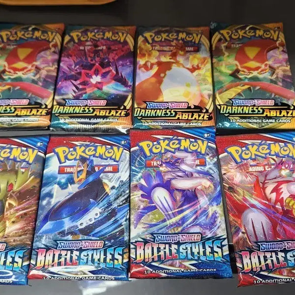 [BUNJANG] Pokémon Trading Card Game: Darkness Ablaze & Battle Styles Booster Packs (8-Pack Bundle) / 북미판 8팩 요청 상품 입니다.