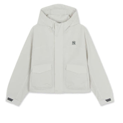 [BUNJANG] MLB Women's 2L Gorpcore Cropped Windbreaker Cream (S) / MLB 여성 고프코어 2L 커브 바람막이 크림 (S)