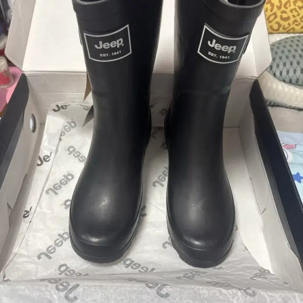 [BUNJANG] Jeep Black Rain Boots / Jeep 장화 블랙