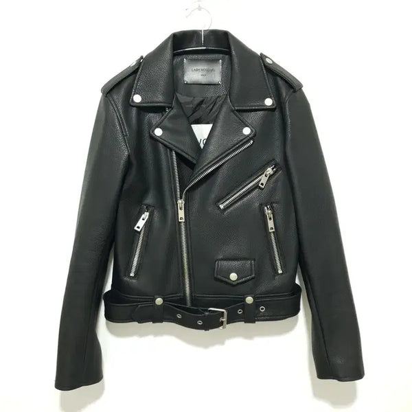 [BUNJANG] Lady Volume Leather Jacket M / 레이디 볼륨 가죽 레더 자켓 M