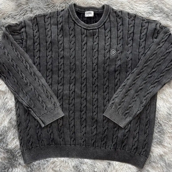 [BUNJANG] Covernat Oversized Cable Knit Sweater / 커버낫 오버핏 케이블 니트 스웨터