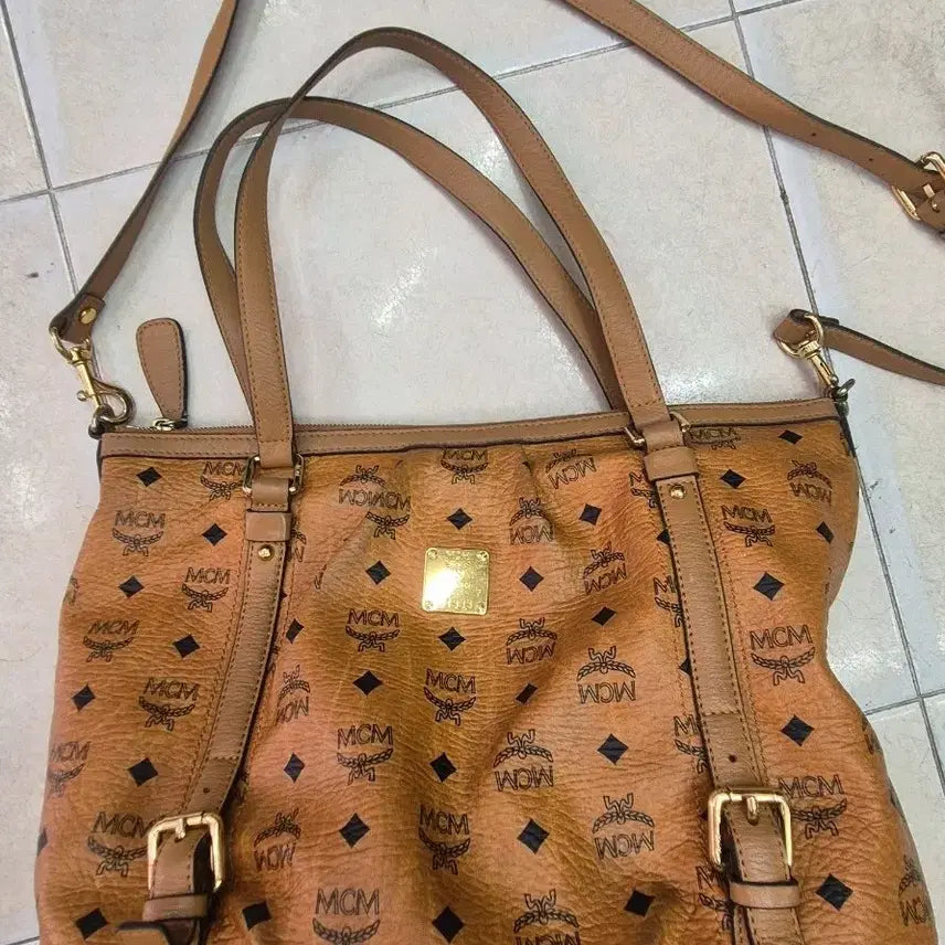 [BUNJANG] MCM Visetos Shoulder Bag Brown / MCM 가방 비세토스 백  숄더백 브라운 (정품)
