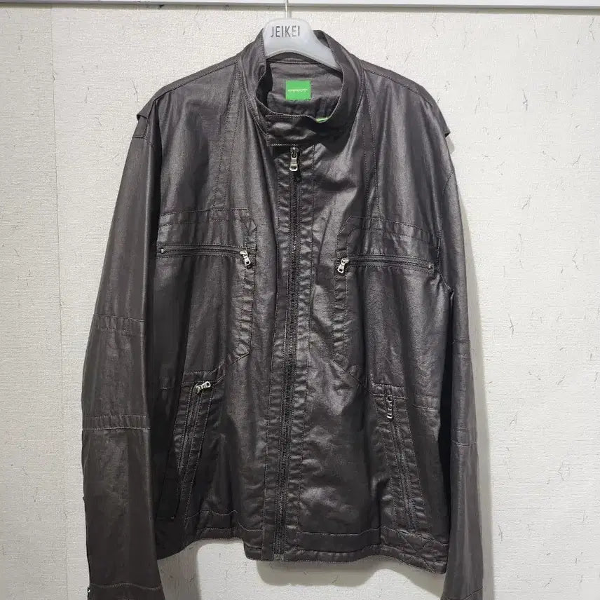 [BUNJANG] Comodo Sport Men's Leather Jacket Size 105 / Comodo Sport 남성 105 가죽 자켓