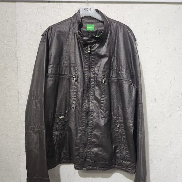 [BUNJANG] Comodo Sport Men's Leather Jacket Size 105 / Comodo Sport 남성 105 가죽 자켓