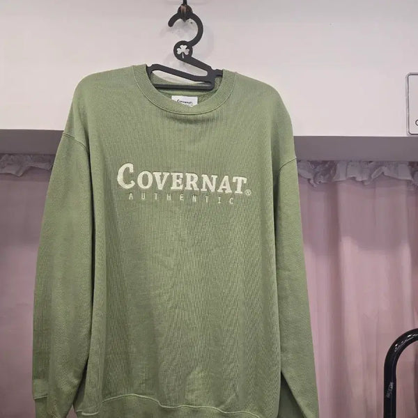 [BUNJANG] Covernat Sweatshirt Green / 커버낫 맨투맨 그린