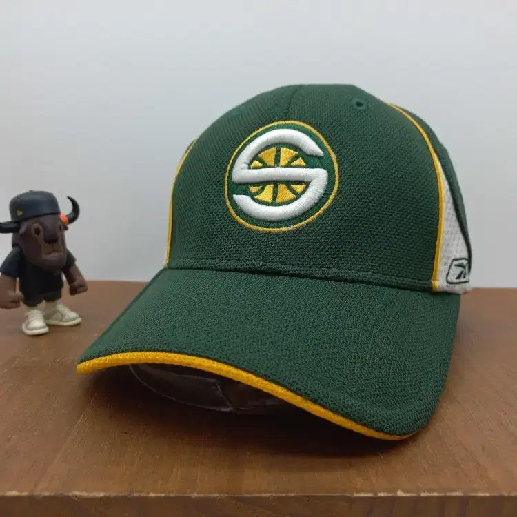 [BUNJANG] Reebok NBA Seattle SuperSonics Snapback Baseball Cap - Green/Yellow / Y2K 올드스쿨 리복 NBA 시애틀 슈퍼소닉스 스냅백 볼캡 야구모자 그린 옐로우