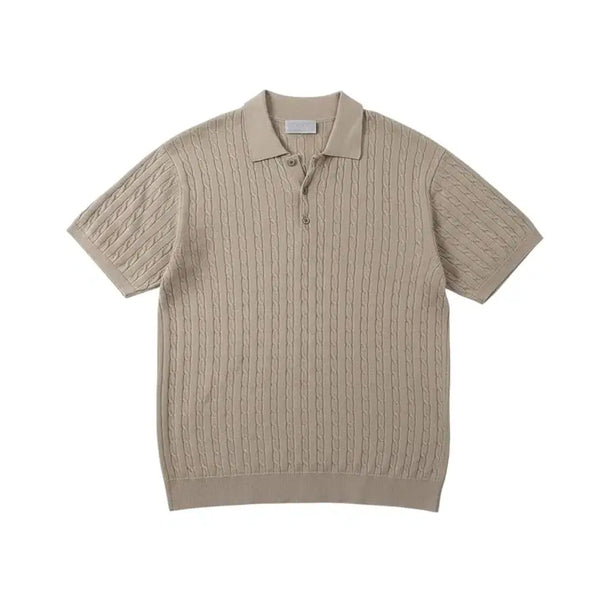 [BUNJANG] LAINE Cable Knit Short Sleeve T-Shirt / 남성L/ LAINE 린네 케이블 반팔니트KH 20-22