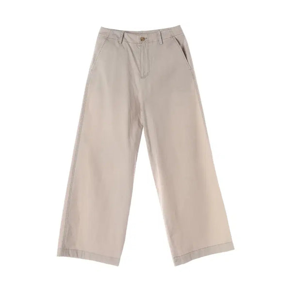 [BUNJANG] Facade Pattern Wide Fit Cotton Pants - Light Grey / 파사드 패턴 와이드핏 코튼 팬츠 라이트그레이