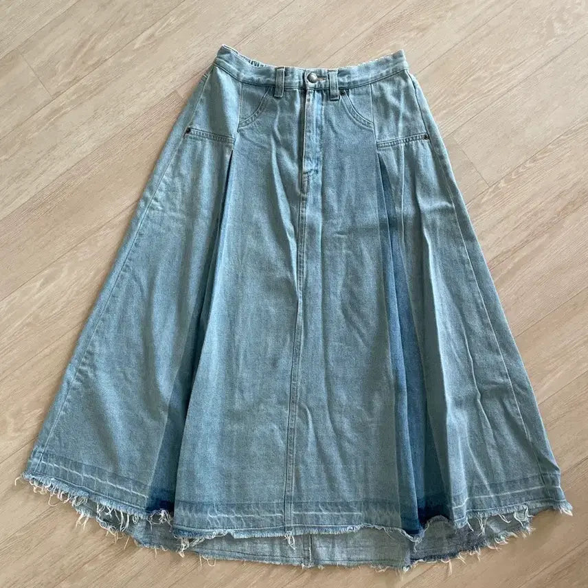 [BUNJANG] Vintage Wash Denim Skirt / 데님스커트