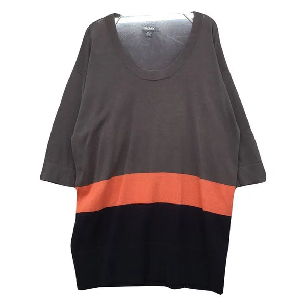 [BUNJANG] DKNY Casual U-Neck Knit Gray - Size S / DKNY 캐주얼 U넥 그레이 니트 S