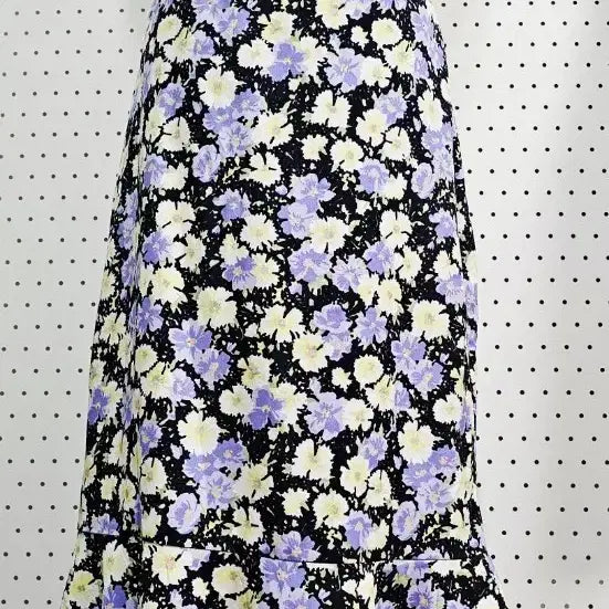 [BUNJANG] LEELIN Mermaid Flare Long Skirt / LEELIN 리린 머메이드스커트 밴딩 플레어 스커트 플라워 롱스커트