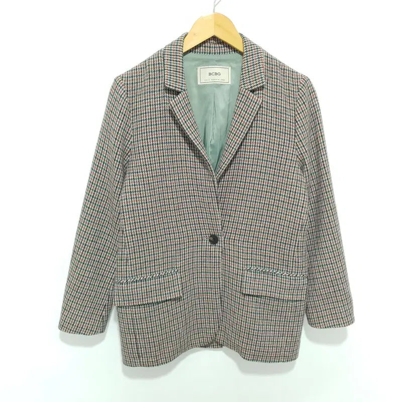 [BUNJANG] BCBG One-Button Wool Check Jacket / BCBG 원버튼 체크 울 모직 자켓 85-94-155_M2600