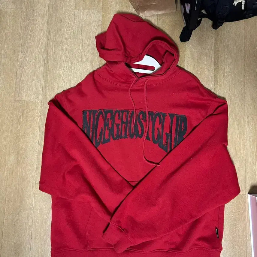 [BUNJANG] Nice Ghost Club Red Hoodie / 나이스고스트클럽 후드티