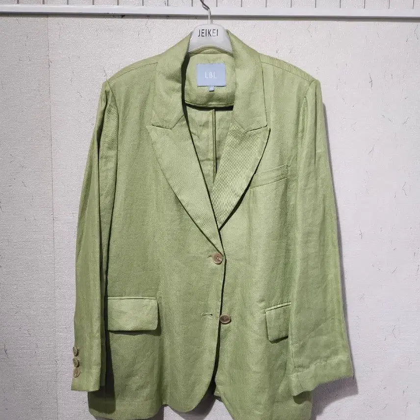 [BUNJANG] LBL Linen Jacket - Light Green / LBL 연두색 린넨 자켓