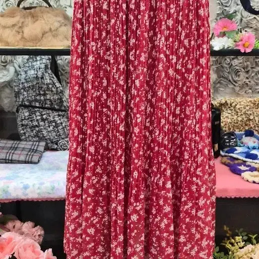 [BUNJANG] INGNI Chiffon Pleated Long Skirt / INGNI 쉬폰 플리츠 롱스커트(FREE)