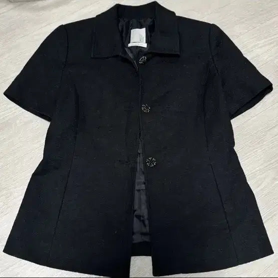 [BUNJANG] SSUMJ Black Short Sleeve Jacket / S) 썸제이 SSUMJ 블랙 반팔 자켓