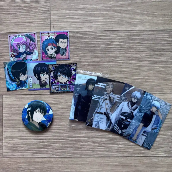 [BUNJANG] Gintama Character Card & Can Badge Set / 은혼 캐릭터 카드 뱃지 세트