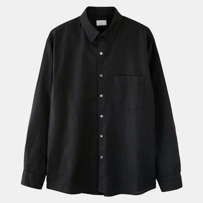 [BUNJANG] ASPESI Linen Desk Shirt Black L / 애습 린넨 데스커 셔츠 블랙 L