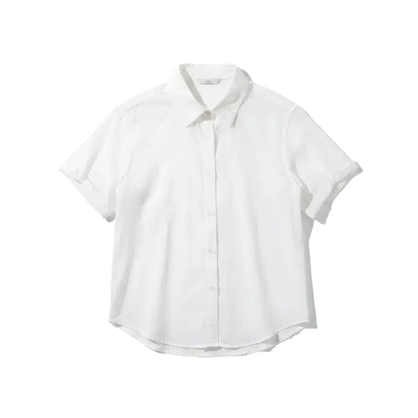 [BUNJANG] LIBRE See-through Short-Sleeve Shirt - White / 여성F/ LIBRE 시스루 반팔셔츠WH 20-91