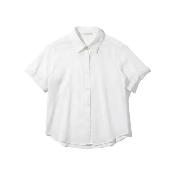 [BUNJANG] LIBRE See-through Short-Sleeve Shirt - White / 여성F/ LIBRE 시스루 반팔셔츠WH 20-91
