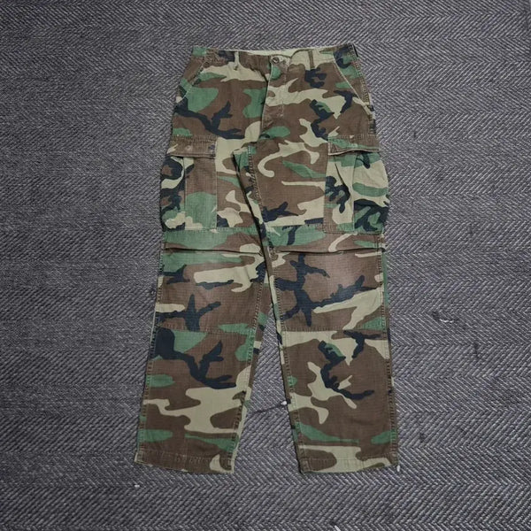 [BUNJANG] US Military BDU Ripstop Woodland Cargo Pants / [M]미군 BDU 립스탑 우드랜드-B136