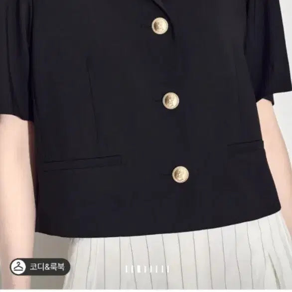 [BUNJANG] Time Black Sleeveless Cropped Jacket / 타임 블랙 자켓
