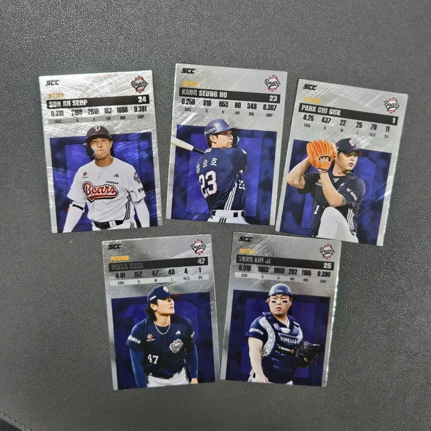 [BUNJANG] KBO Card Plus Doosan Records Full Set / KBO카드 플러스 두산 레코드 풀세트 (곽빈, 양의지, 박치국, 강승호, 손아섭)