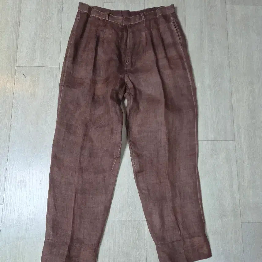 [BUNJANG] Natural Dyed Korean Hemp Trousers (Size 34) / (상태최고)천연염색 국산삼베 남성바지(34)