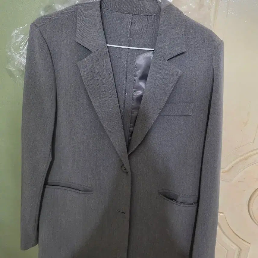 [BUNJANG] Gray Single Button Women's Suit Jacket / 그레이 싱글 버튼 여성 정장 자켓
