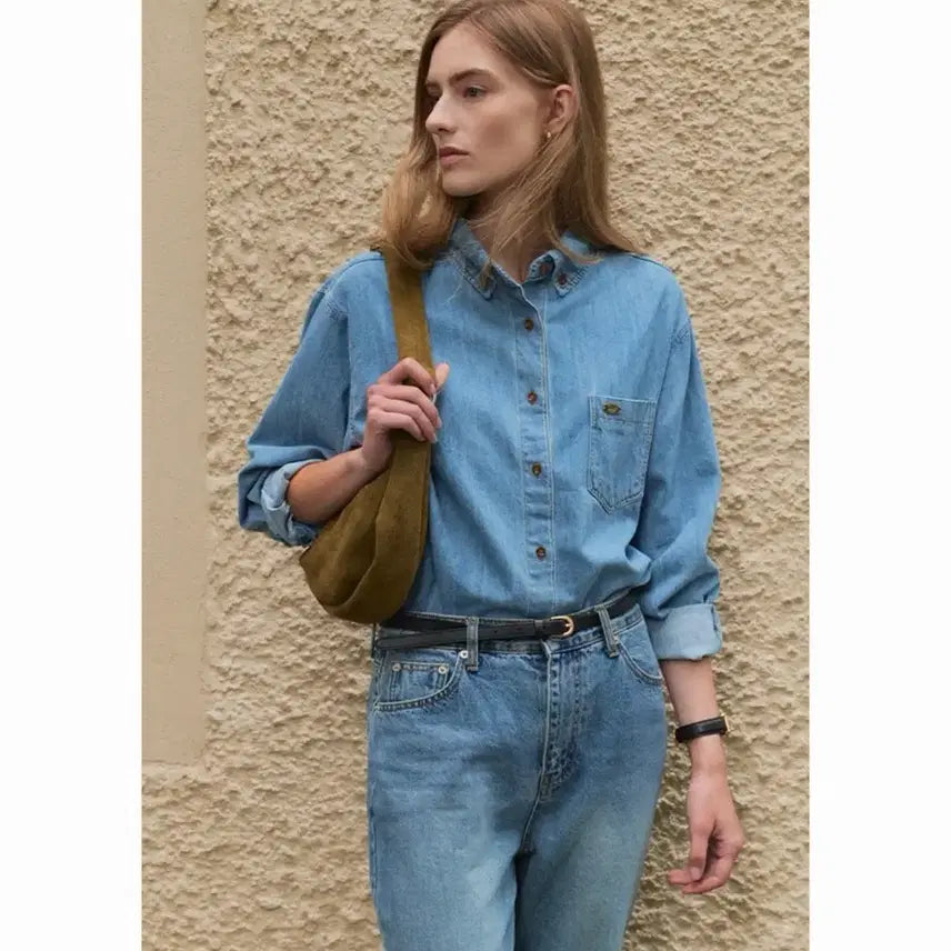 [BUNJANG] Til A Daye Washed Denim Shirt / 비닐포장그대로새옷)틸아이다이 워싱데님셔츠
