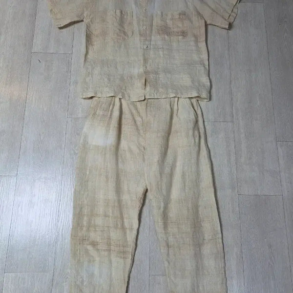 [BUNJANG] Handmade Korean Hemp Suit XL / (상태최고)핸드메이드남성 국산삼베 한벌(105,34)XL