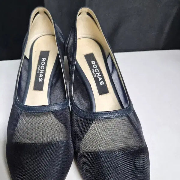 [BUNJANG] ROCHAS Women's Mesh Pumps Navy Blue Size 36.5 / ROCHAS 여성구두
