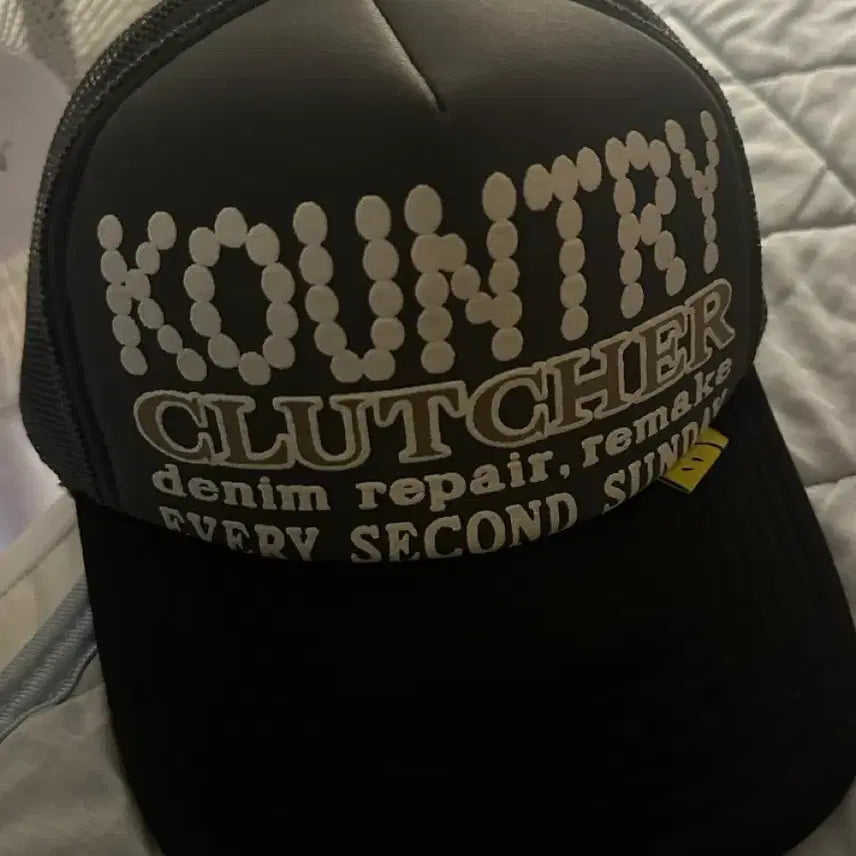 [BUNJANG] Capital Trucker Cap Gray/Black / 캐피탈 트러커 캡 그레이블랙 색상