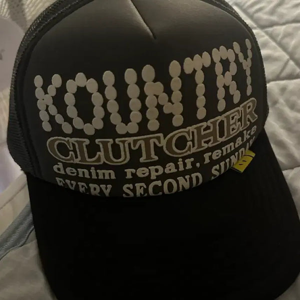 [BUNJANG] Capital Trucker Cap Gray/Black / 캐피탈 트러커 캡 그레이블랙 색상