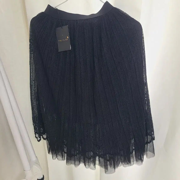 [BUNJANG] Lace Pleated Skirt / 레이스 플리츠 스커트레이스치마새상품