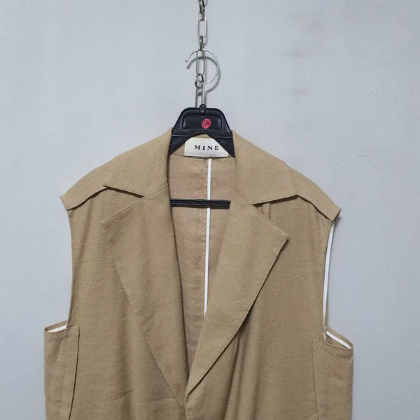 [BUNJANG] MIND By Handsome Women's Wool Blend Vest Beige / 1354) 마인 한섬 여성 마 혼방 조끼 82-94-160