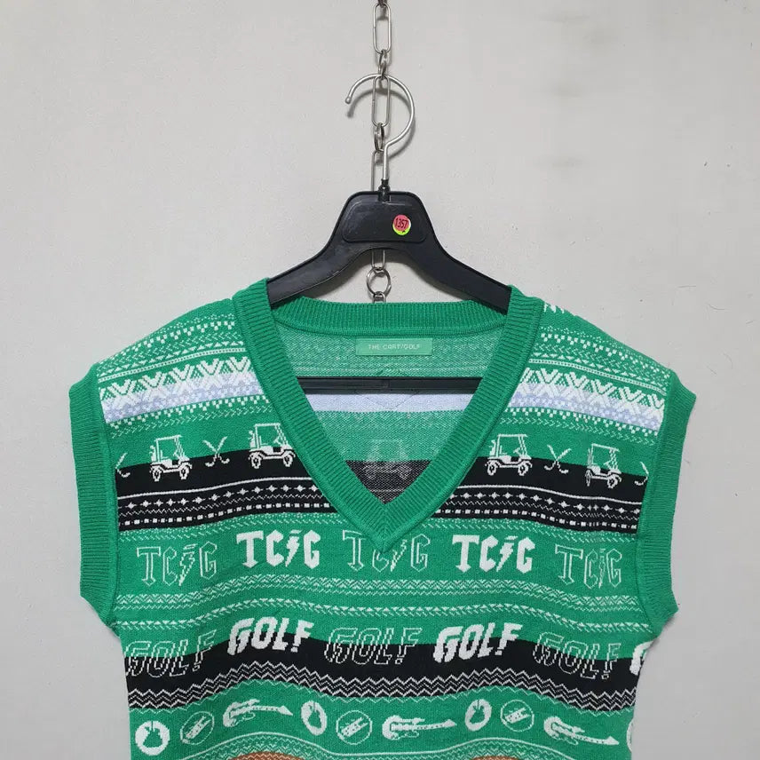 [BUNJANG] The Cart Golf Knit Vest / 1357) 더카트 골프 니트조끼