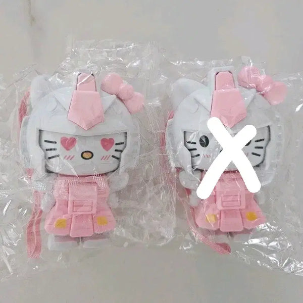 [BUNJANG] Hello Kitty Gundam Figure Keychain / (새상품/개단가) 헬로키티 건담 피규어 키링
