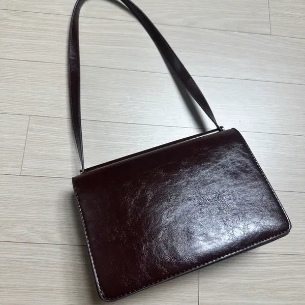 [BUNJANG] Modern Brown Shoulder Bag / 모던한 브라운 숄더백