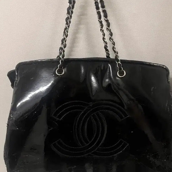 [BUNJANG] Chanel Authentic Patent Leather Large Tote Bag / 샤넬 정품 페이던트 빅백