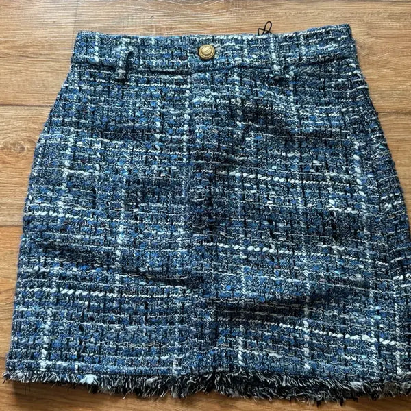 [BUNJANG] ZARA Tweed Check Mini Skirt / 자라 트위드 스커트