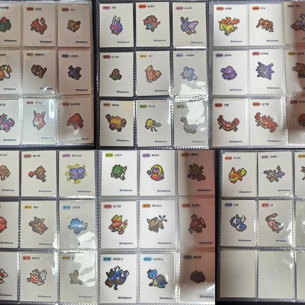 [BUNJANG] Pokemon Johto 30th Anniversary Pixel Stickers Bundle Set / 포켓몬스터 띠부띠부씰 픽셀,30주년,일반,메가,등 190여종 일괄