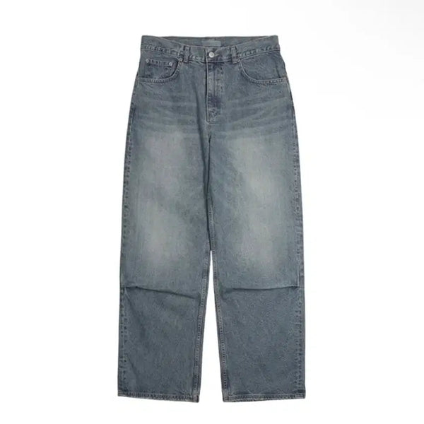 [BUNJANG] Sansan Gear Washed Denim Pants Blue / 산산기어 워싱 데님 팬츠 블루